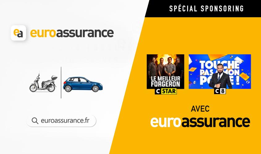Logo Euroassurance avec les visuels des émissions sponsorisées
